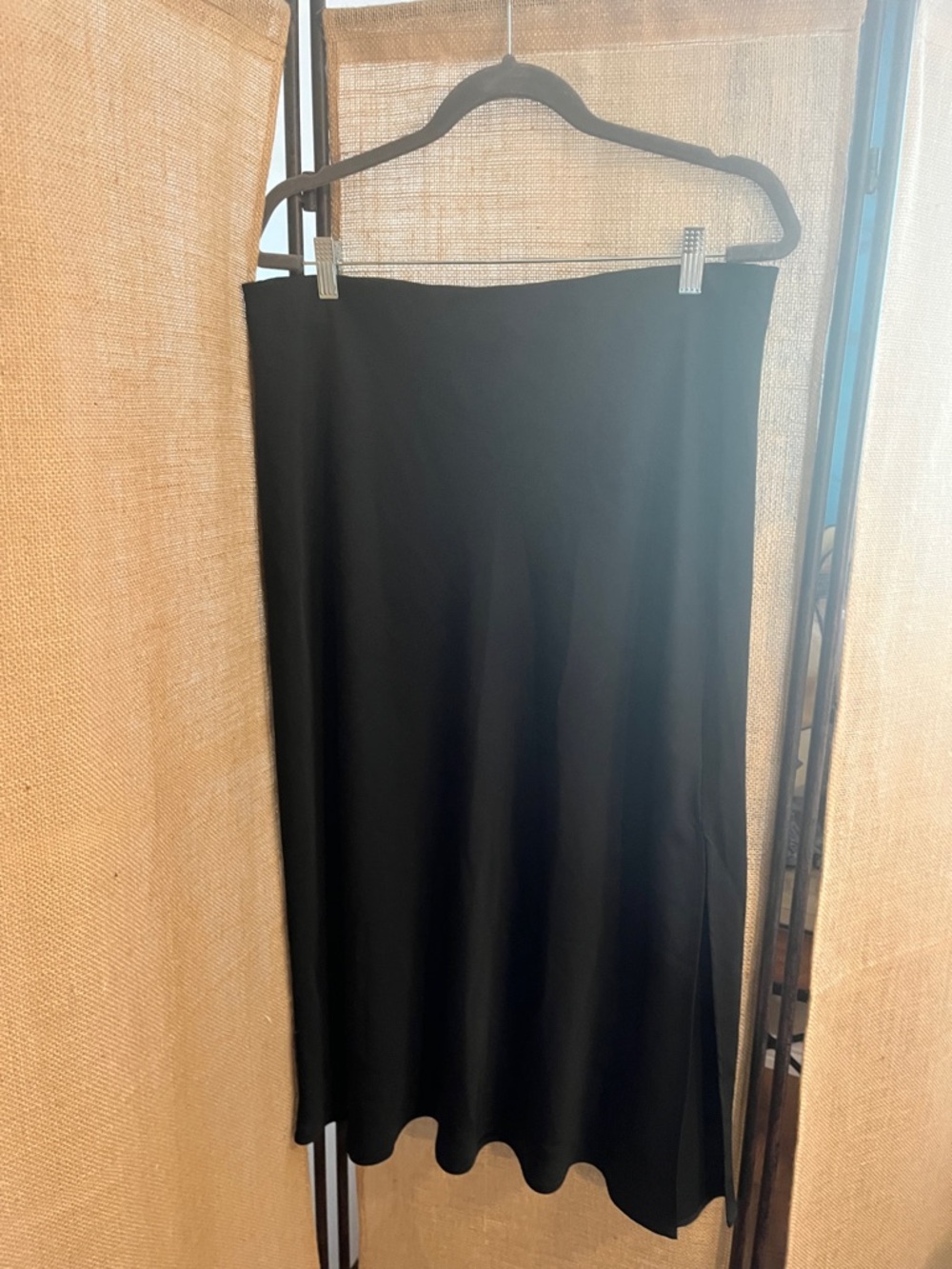 a new day Black Midi Slip Skirt